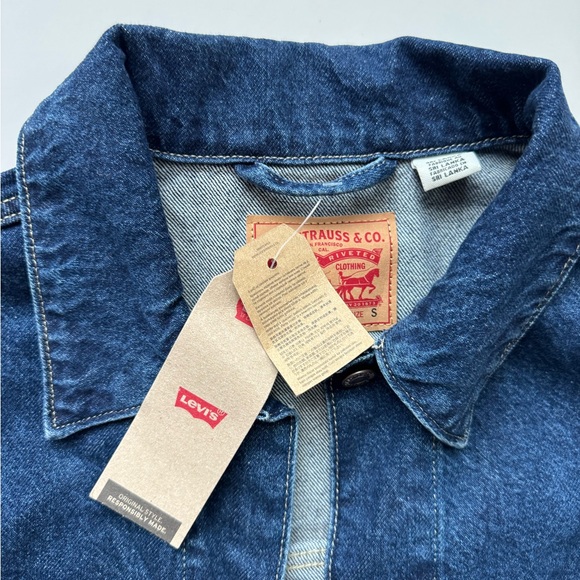 Levi’s Trucker Denim Jacket Women’s Small NWT Classic Blue Jean Jacket - Picture 6 of 6